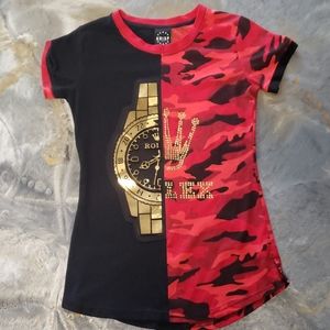 Men's Krisp NYC Red, Black and Gold T- Shirt